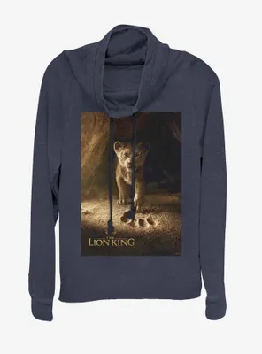 Disney The Lion King 2019 Simba Poster Cowlneck Long-Sleeve Womens Top