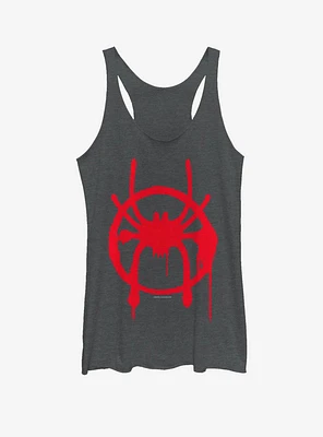 Marvel Spider-Man : Into The Spiderverse Miles Symbol Womens Tank Top
