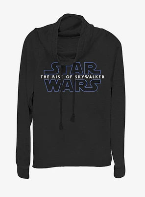 Star Wars The Rise Of Skywalker Logo Cowlneck Long-Sleeve Womens Top