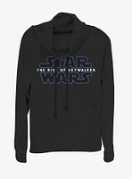 Star Wars The Rise Of Skywalker Logo Cowlneck Long-Sleeve Womens Top