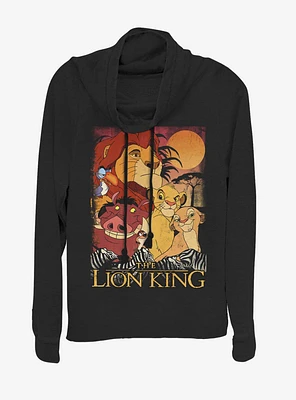 Disney The Lion King Paste Cowlneck Long-Sleeve Womens Top
