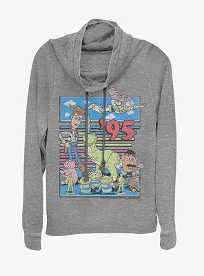 Disney Pixar Toy Story Fast Toys Cowlneck Long-Sleeve Womens Top