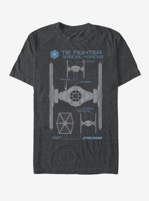 Star Wars Black Schematic T-Shirt