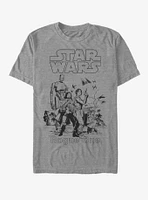 Star Wars Heroes Outline T-Shirt