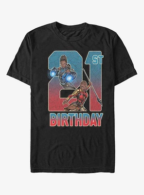 Marvel Black Panther Shuri Okoye 21st Birthday T-Shirt