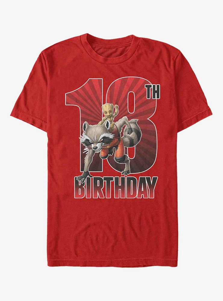 Marvel Guardians Of The Galaxy Groot 18th Birthday T-Shirt