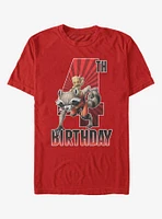 Marvel Guardians Of The Galaxy Groot 4th Birthday T-Shirt