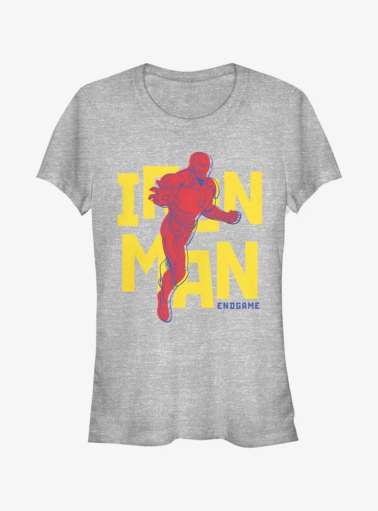 Marvel Iron Man Text Pop Girls T-Shirt