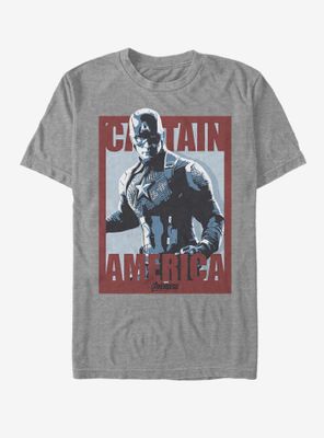 Marvel Avengers: Endgame Captain America Poster T-Shirt