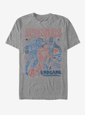 Marvel Avengers: Endgame Earth's Mightiest Doodles T-Shirt