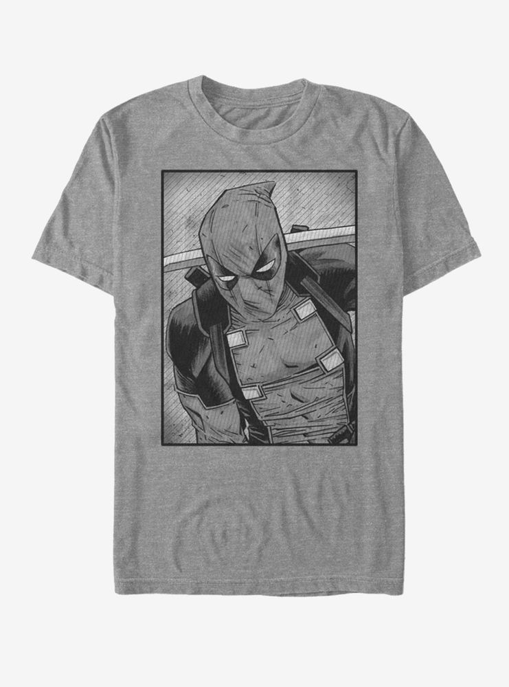 Marvel Deadpool Black And White T-Shirt