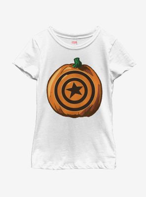Marvel Captain America Pumpkin Youth Girls T-Shirt