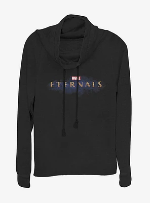 Marvel Eternals 2019 Logo Cowlneck Long-Sleeve Womens Top