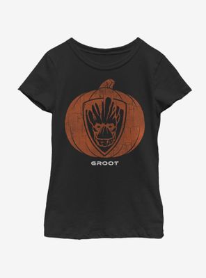 Marvel Guardians Of The Galaxy Groot Pumpkin Youth Girls T-Shirt