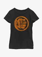 Marvel Hulk Orange Youth Girls T-Shirt