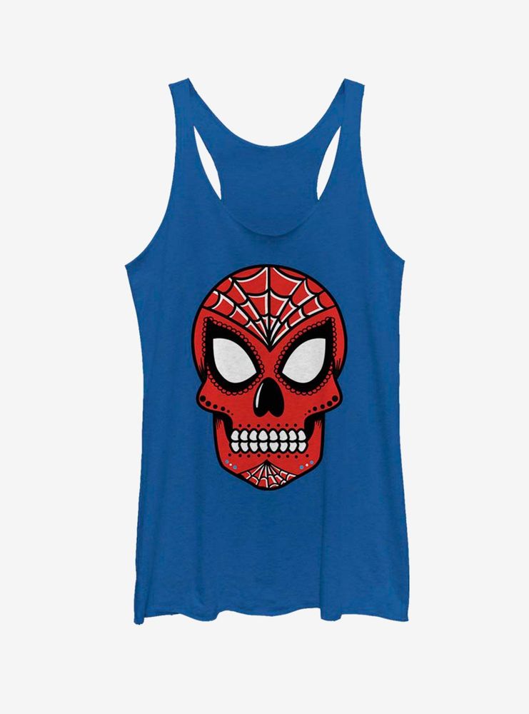 Marvel Spider-Man Sugar Skull Womens Tank Top