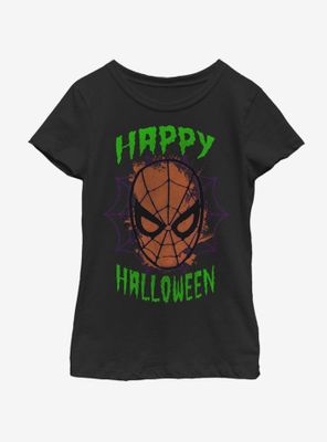 Marvel Spider-Man Spider Face Halloween Youth Girls T-Shirt
