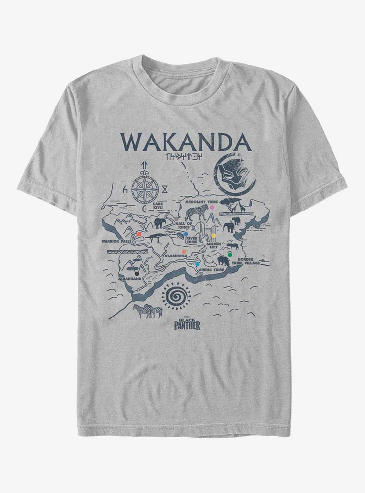 Marvel Black Panther Wakanda Map T-Shirt