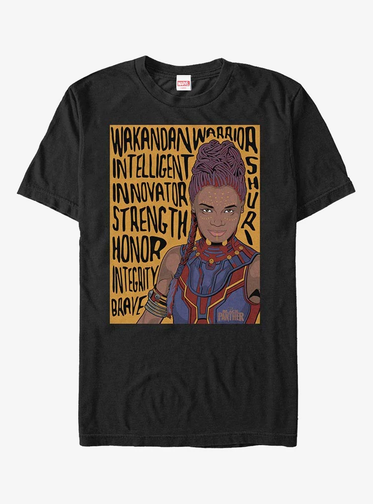 Marvel Black Panther Shuri Verbiage T-Shirt