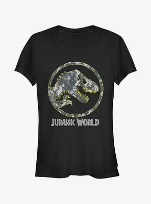 Jurassic Park Camo Yellow Dino Girls T-Shirt
