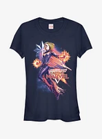 Marvel Captain Shooting Star Girls T-Shirt