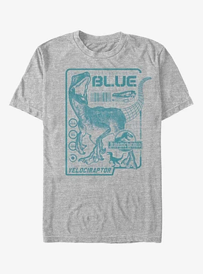 Jurassic Park Raptor Blue Print T-Shirt