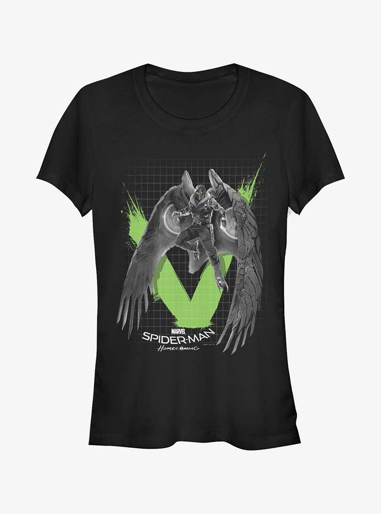 Marvel Spider-Man V Is For Vulture Girls T-Shirt