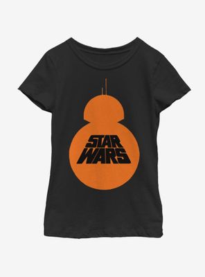Star Wars The Force Awakens BB8 Pumpkin Youth Girls T-Shirt