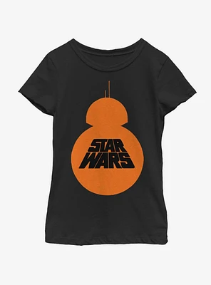 Star Wars The Force Awakens BB8 Pumpkin Youth Girls T-Shirt
