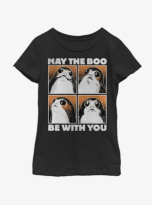 Star Wars The Last Jedi Boo Porg Youth Girls T-Shirt