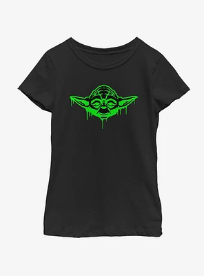 Star Wars Pumpkin Oozing Yoda Youth Girls T-Shirt