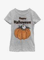 Star Wars The Last Jedi Porg On A Pumpkin Youth Girls T-Shirt