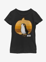 Star Wars The Last Jedi Porg Simple Pumpkin Youth Girls T-Shirt