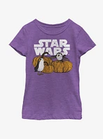 Star Wars Episode VIII The Last Jedi Pumpkin Patch Porg Youth Girls T-Shirt