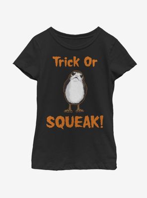 Star Wars The Last Jedi Trick Or Squeak Youth Girls T-Shirt