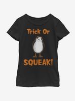 Star Wars The Last Jedi Trick Or Squeak Youth Girls T-Shirt