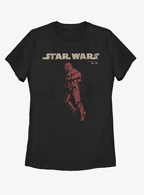 Star Wars Episode IX The Rise Of Skywalker Jet Red Womens T-Shirt