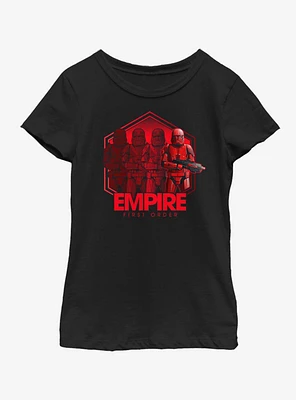 Star Wars The Rise Of Skywalker Red Troop Four Youth Girls T-Shirt