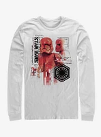 Star Wars Episode IX The Rise Of Skywalker Red Trooper Schematic Long-Sleeve T-Shirt