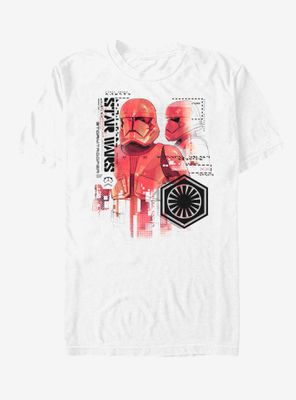 Star Wars Episode IX The Rise Of Skywalker Red Trooper Schematic T-Shirt