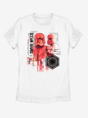 Star Wars Episode IX The Rise Of Skywalker Red Trooper Schematic Womens T-Shirt