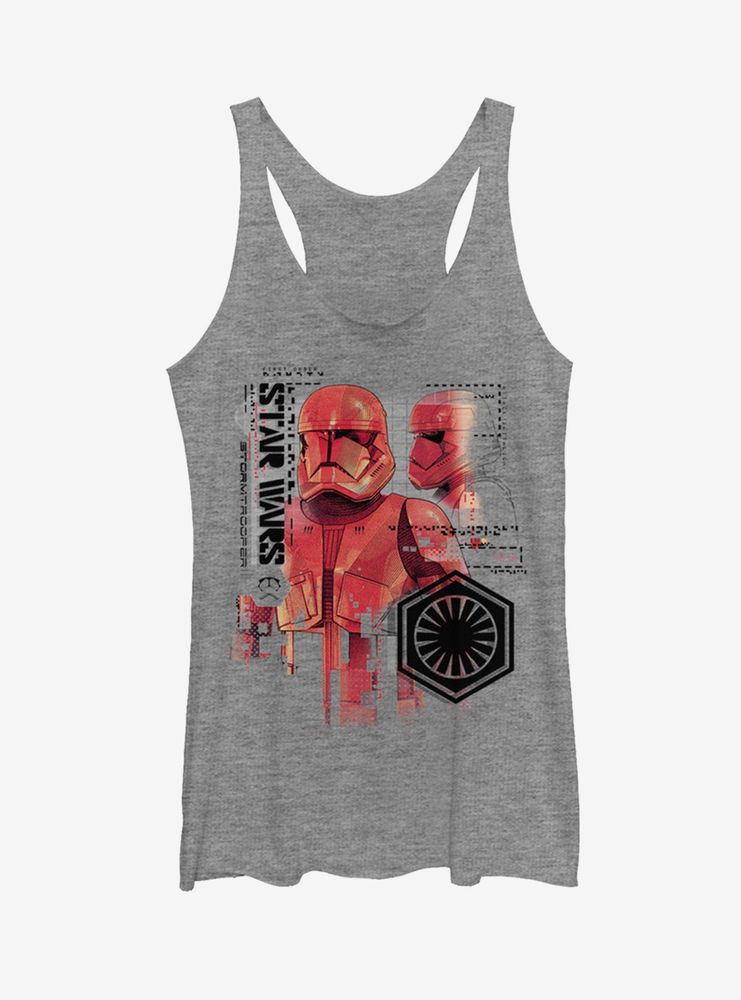 Star Wars Episode IX The Rise Of Skywalker Red Trooper Schematic Womens Tank Top