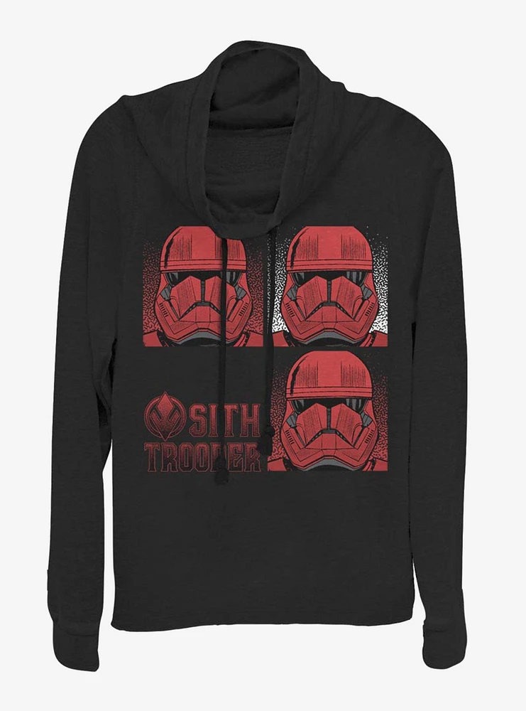 Star Wars Episode IX The Rise Of Skywalker Sith Trooper Cowlneck Long-Sleeve Womens Top