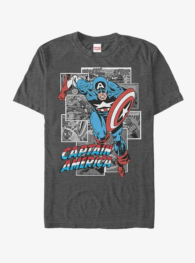 Hot Topic Marvel Captain America Comic Cap T-Shirt MainPlace Mall