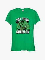 Marvel Hulk Green Girls T-Shirt