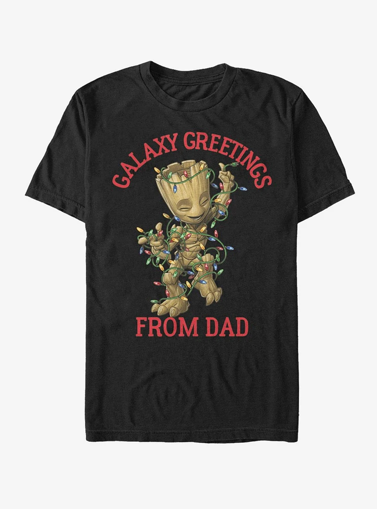 Marvel Guardians Of The Galaxy Xmas Groot Dad T-Shirt