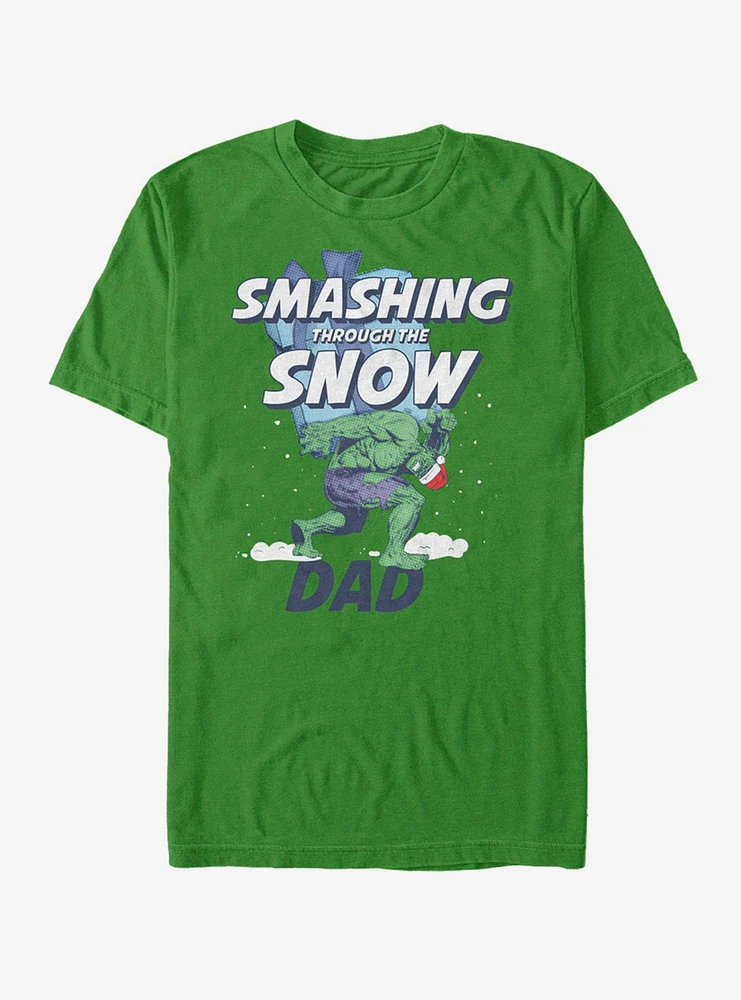 Marvel Hulk Smashing Snow Dad T-Shirt