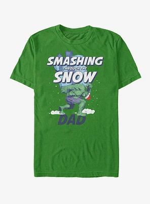 Marvel Hulk Smashing Snow Dad T-Shirt