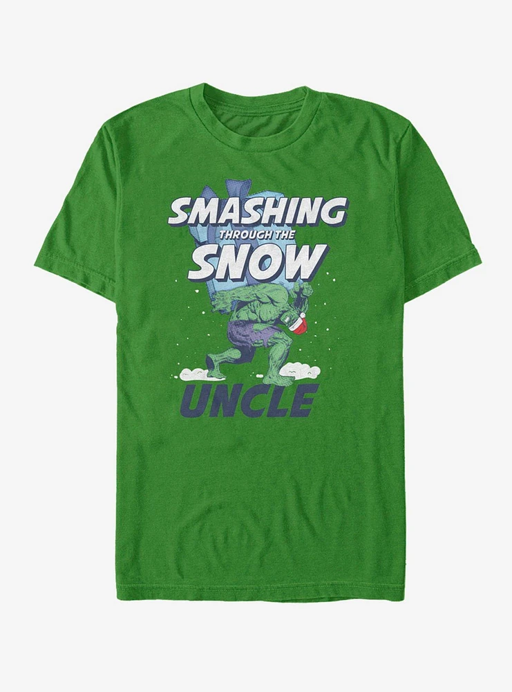 Marvel Hulk Smashing Snow Uncle T-Shirt