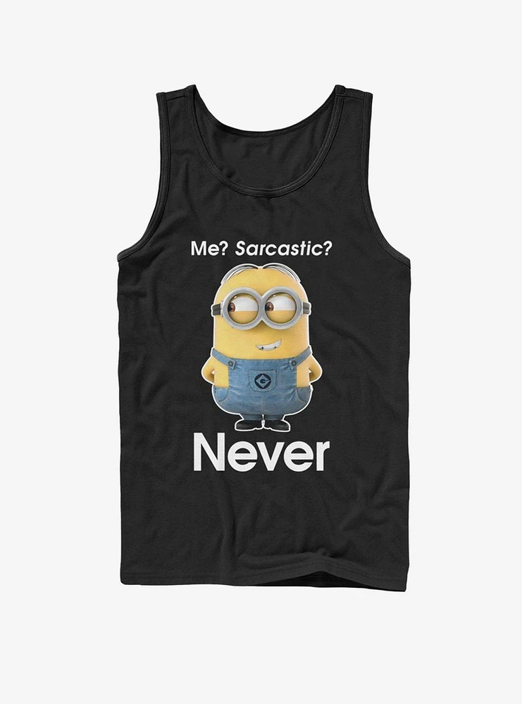 Minion Never Sarcastic Tank Top